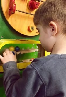 A kid playing